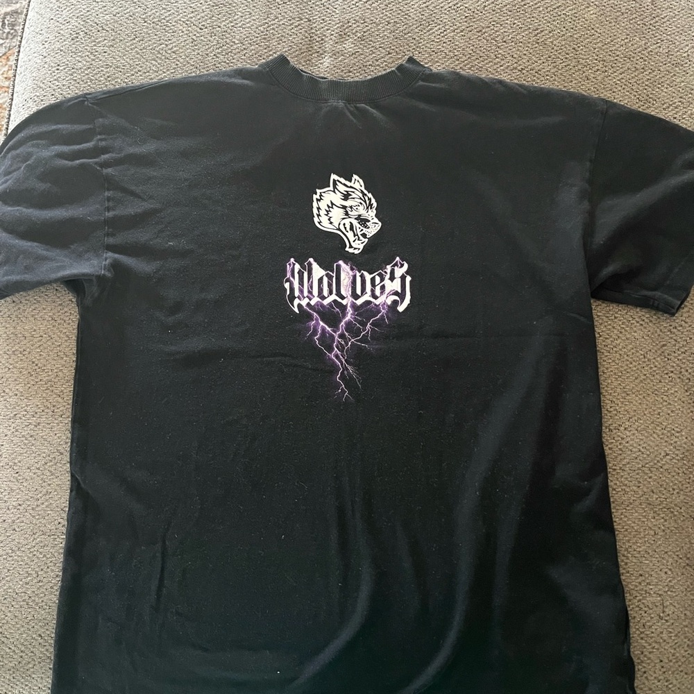 Darc Sport Black Tee with Purple Lightning Graphic